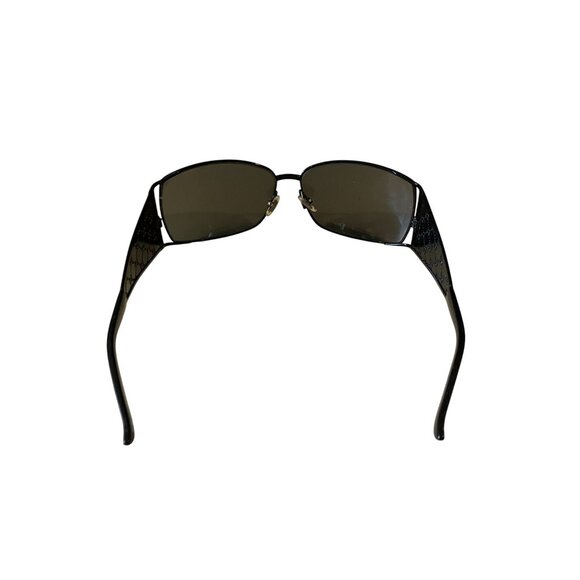 Gucci Womens Black Designer Sunglasses W/ Logo Arms Rectangular Frame UV Protect - Picture 4 of 4
